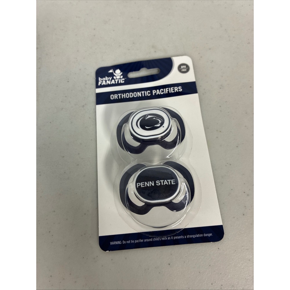 Baby Fanatic Penn State Nittany Lions Orthodontic Pacifiers 2-Pack PSU2000 NEW